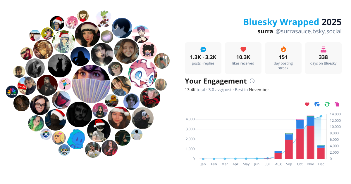 Your Bluesky Wrapped 2025 preview