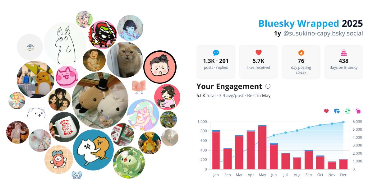 Your Bluesky Wrapped 2025 preview