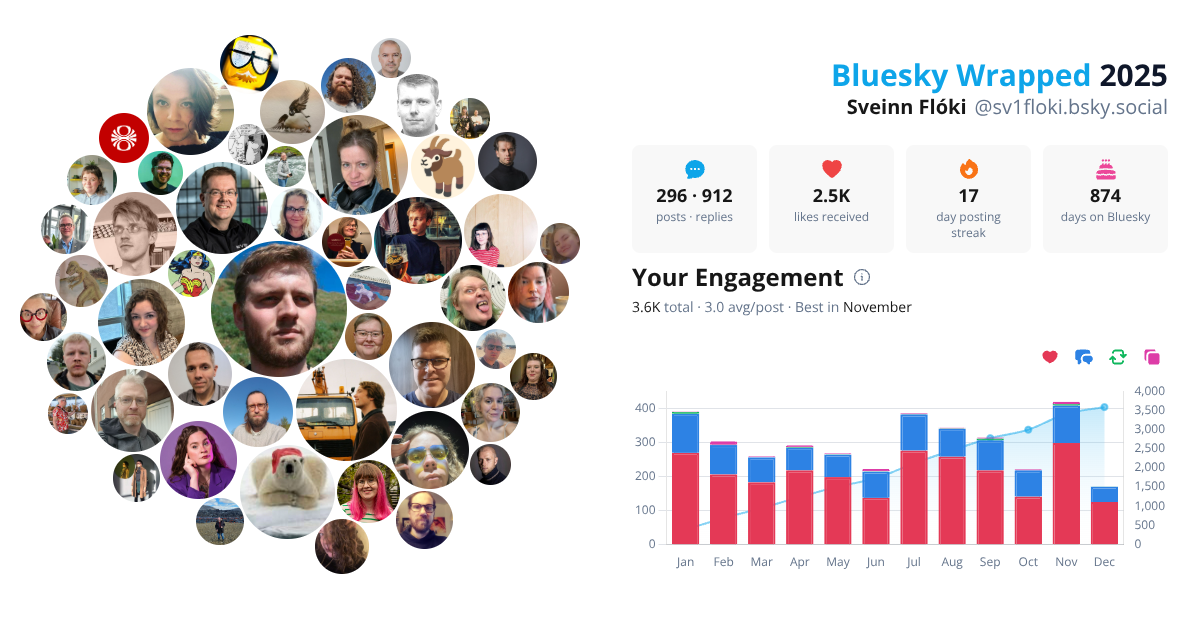 Your Bluesky Wrapped 2025 preview