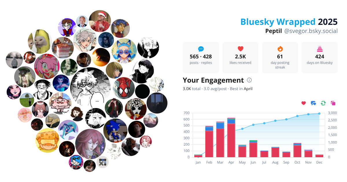 Your Bluesky Wrapped 2025 preview
