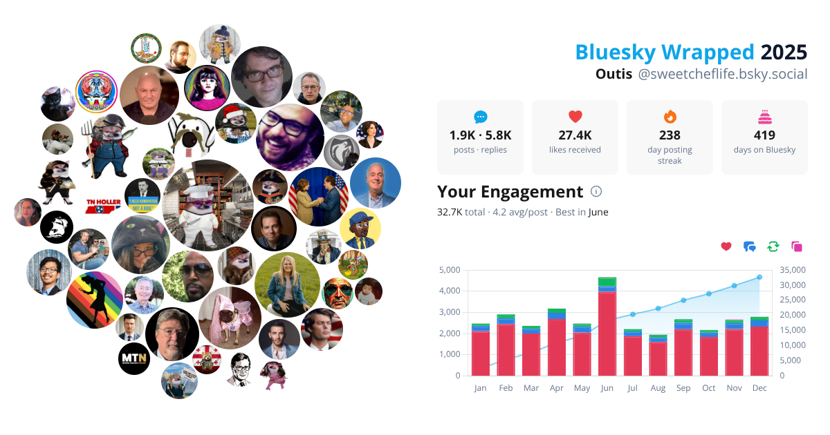 Your Bluesky Wrapped 2025 preview
