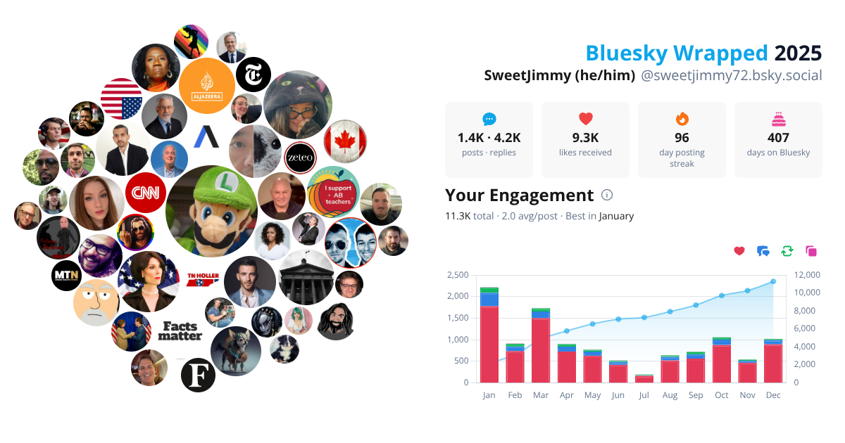 Your Bluesky Wrapped 2025 preview