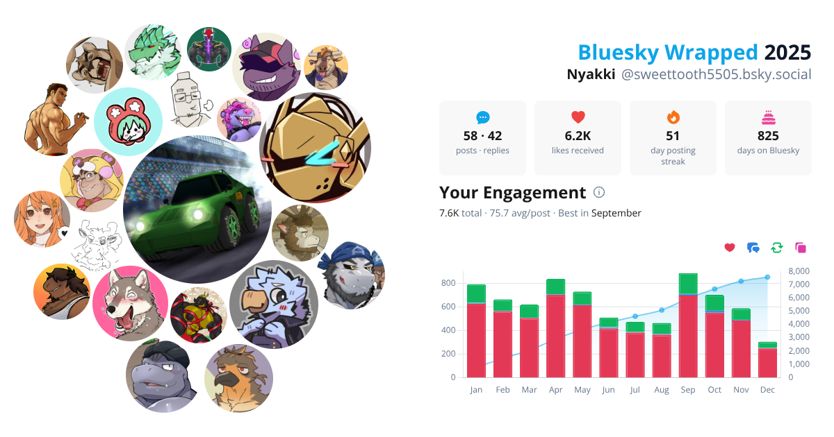 Your Bluesky Wrapped 2025 preview