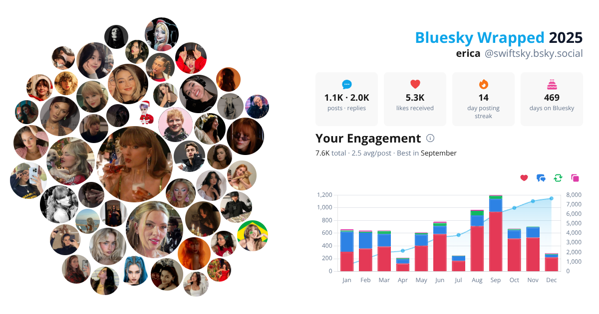 Your Bluesky Wrapped 2025 preview