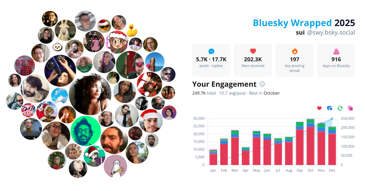 Your Bluesky Wrapped 2025 preview