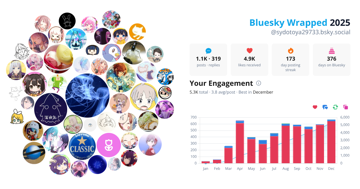 Your Bluesky Wrapped 2025 preview