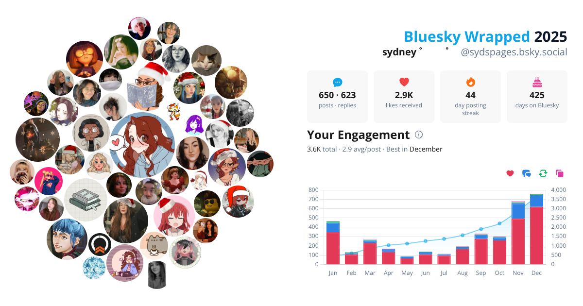 Your Bluesky Wrapped 2025 preview