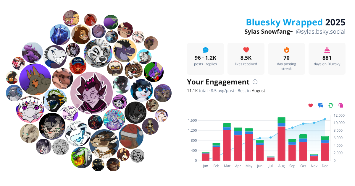 Your Bluesky Wrapped 2025 preview