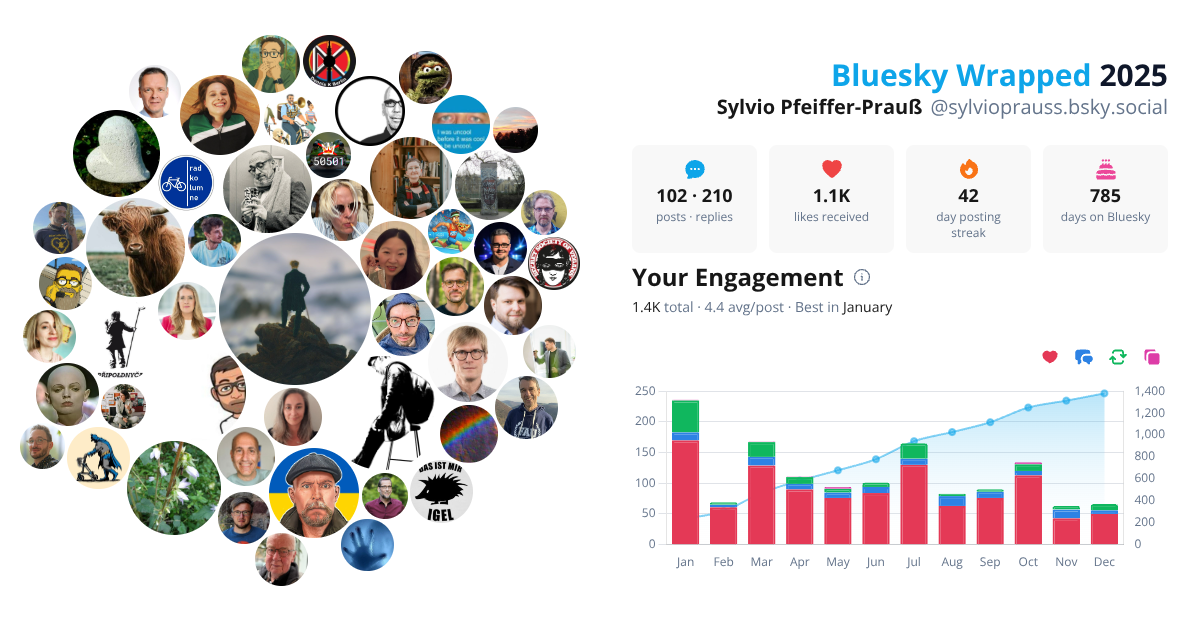 Your Bluesky Wrapped 2025 preview
