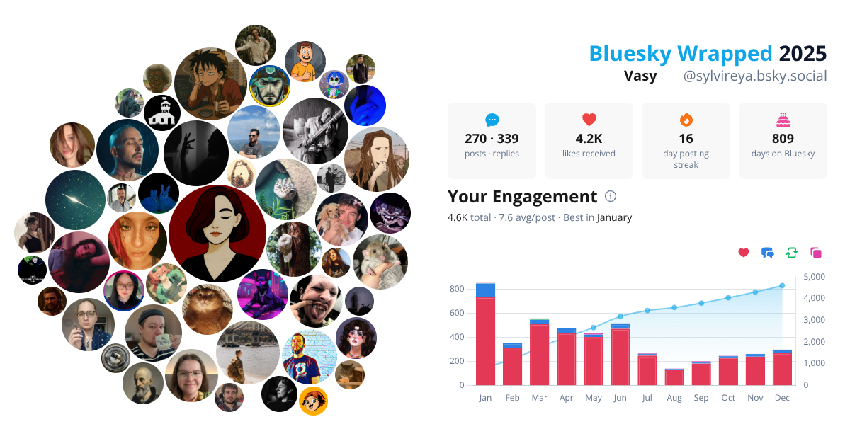 Your Bluesky Wrapped 2025 preview