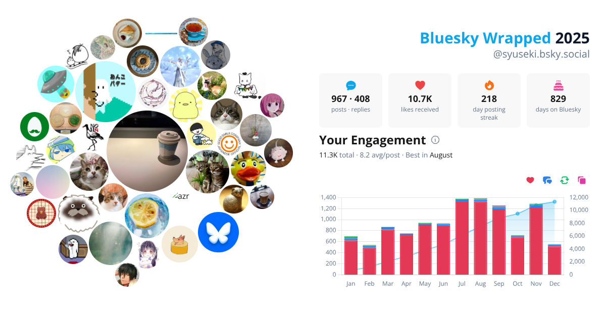 Your Bluesky Wrapped 2025 preview