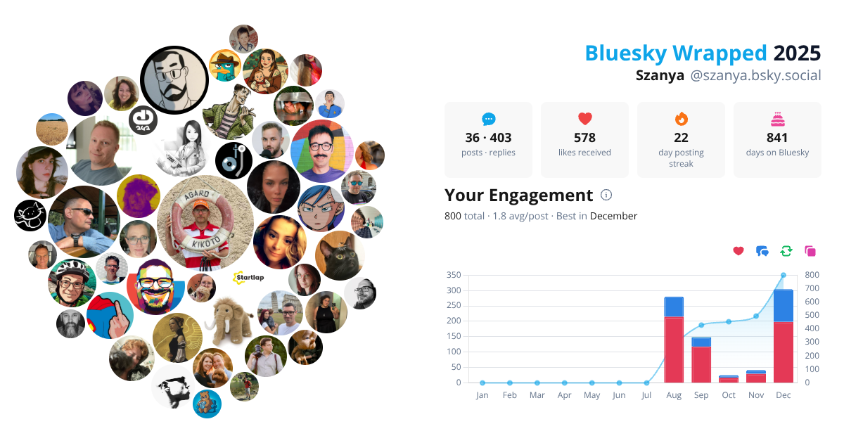 Your Bluesky Wrapped 2025 preview
