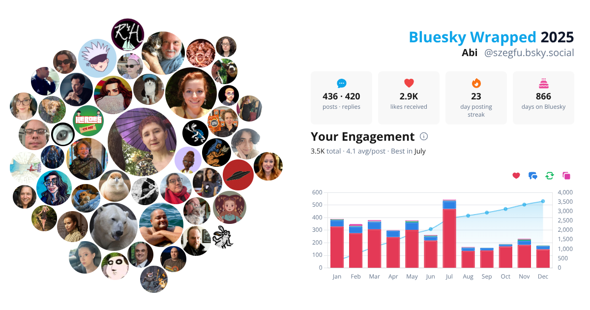 Your Bluesky Wrapped 2025 preview