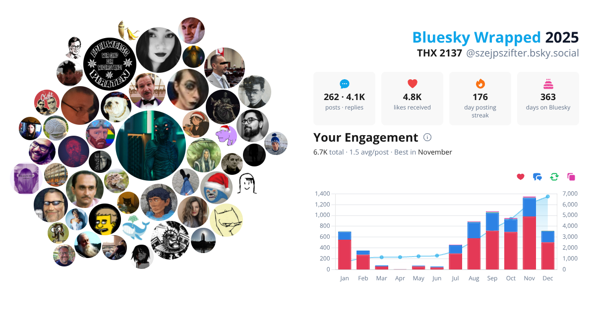 Your Bluesky Wrapped 2025 preview