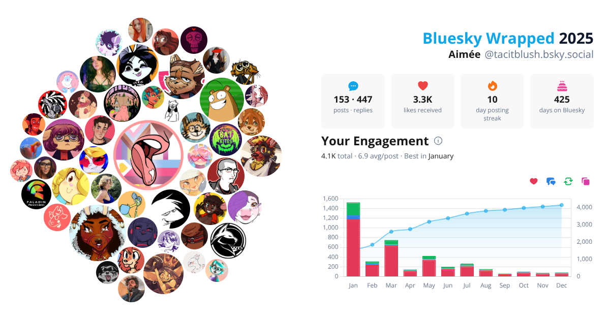 Your Bluesky Wrapped 2025 preview