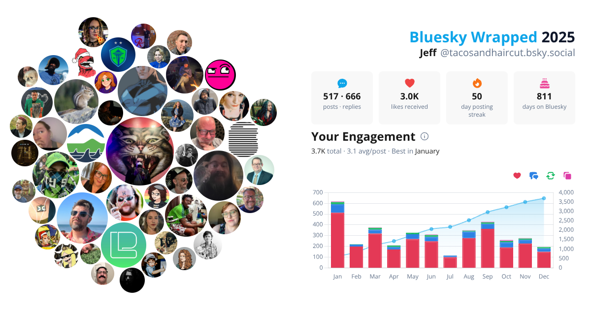 Your Bluesky Wrapped 2025 preview