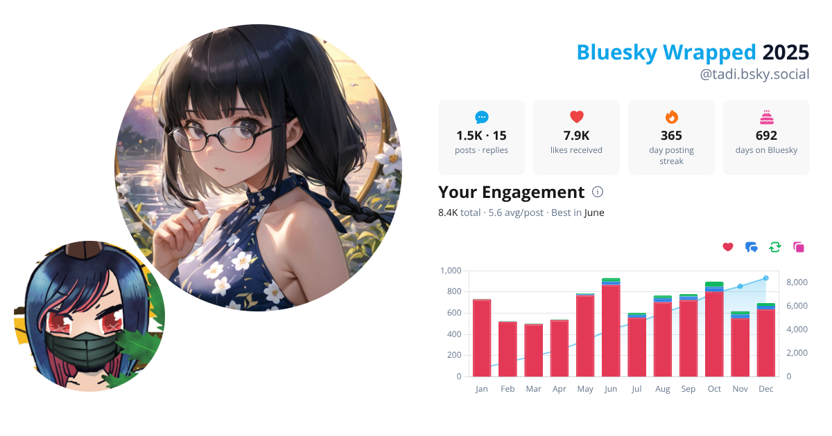 Your Bluesky Wrapped 2025 preview