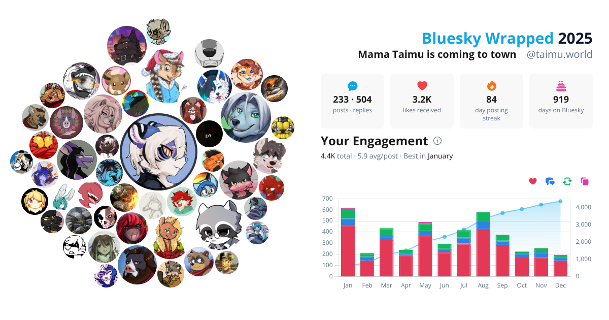 Your Bluesky Wrapped 2025 preview