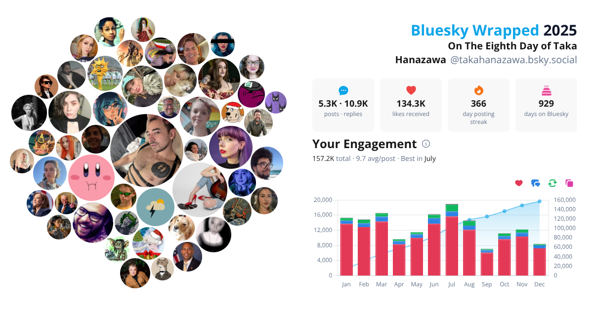 Your Bluesky Wrapped 2025 preview
