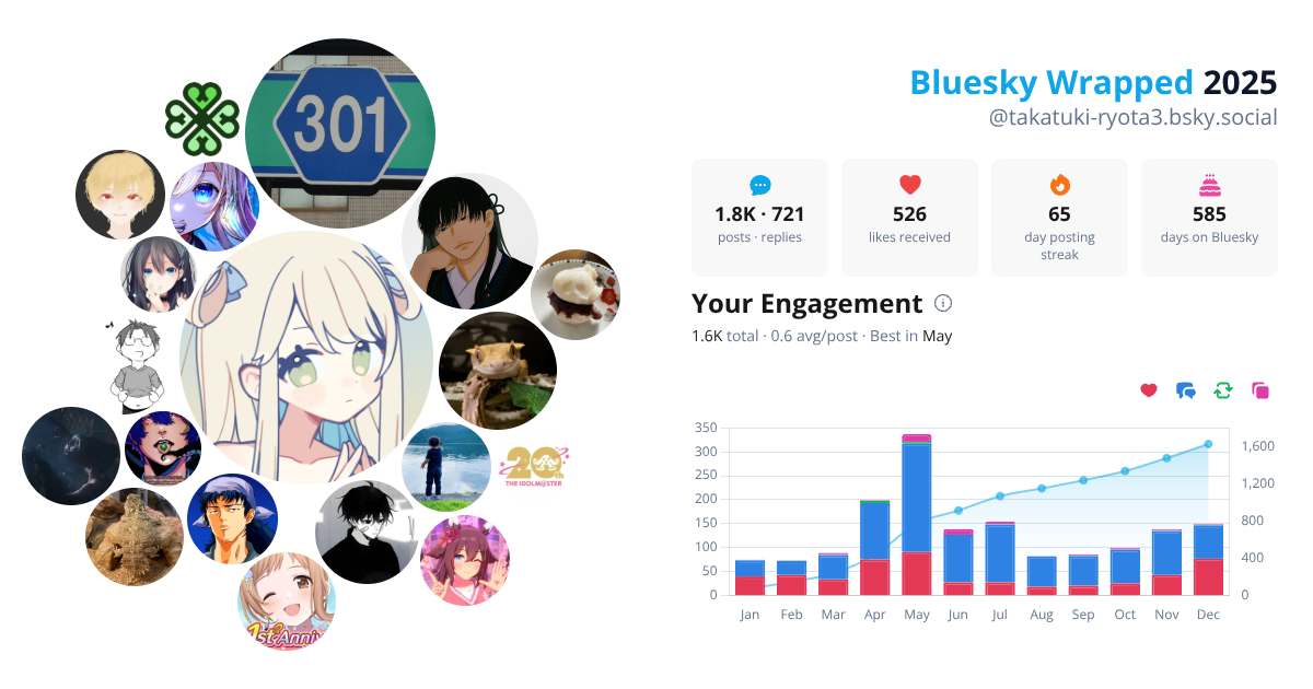 Your Bluesky Wrapped 2025 preview