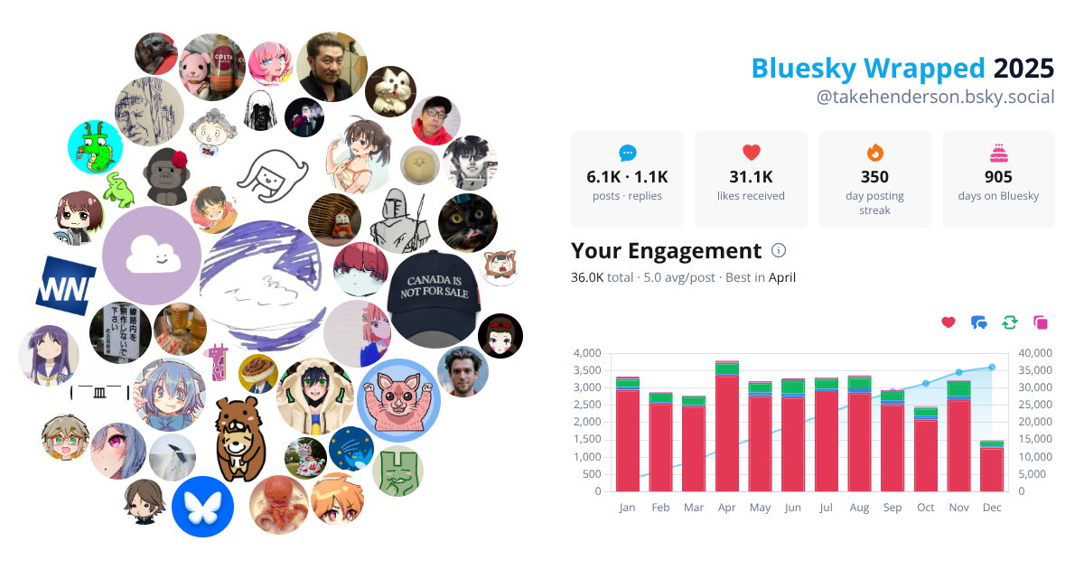 Your Bluesky Wrapped 2025 preview