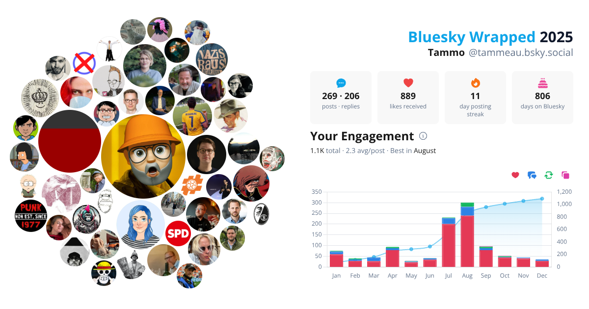 Your Bluesky Wrapped 2025 preview