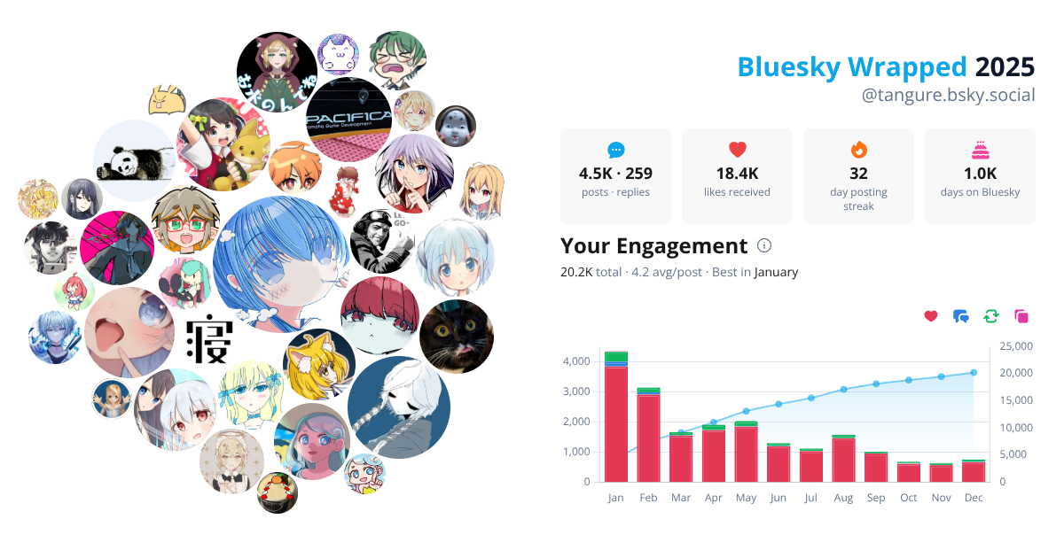 Your Bluesky Wrapped 2025 preview