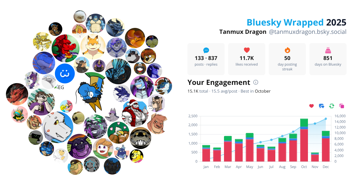Your Bluesky Wrapped 2025 preview