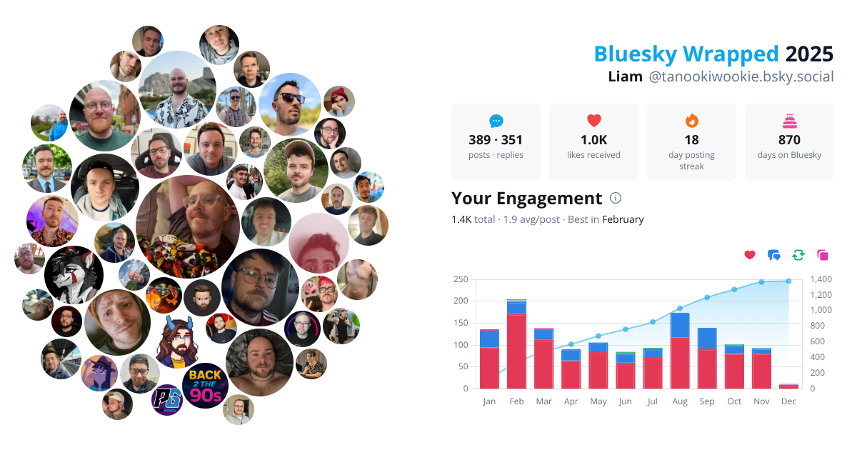Your Bluesky Wrapped 2025 preview