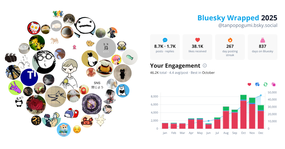 Your Bluesky Wrapped 2025 preview