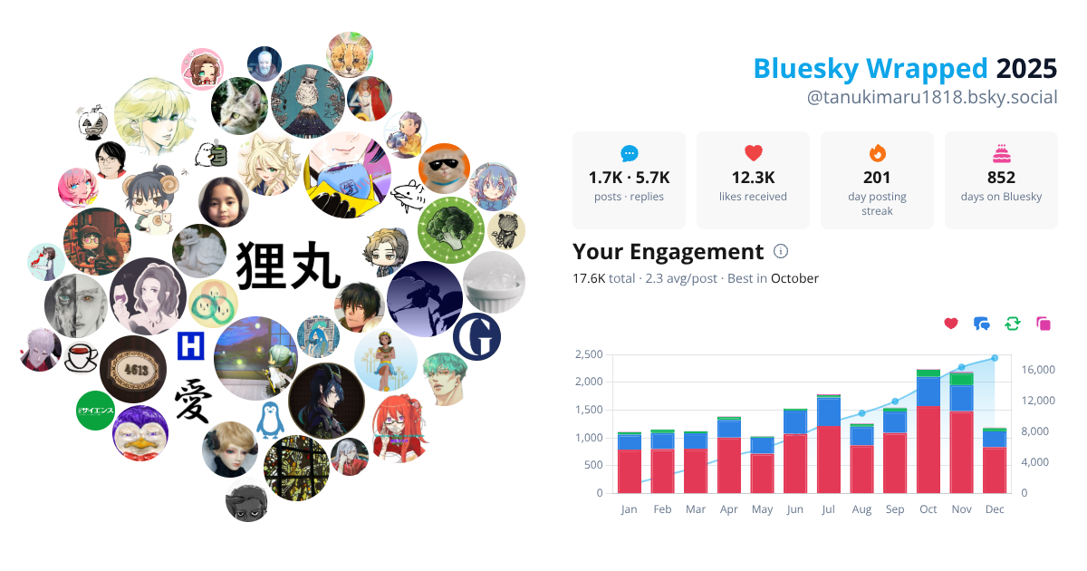 Your Bluesky Wrapped 2025 preview