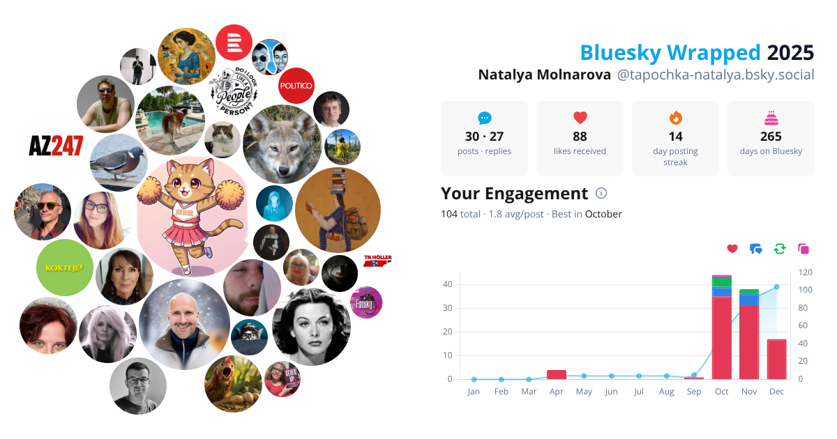 Your Bluesky Wrapped 2025 preview