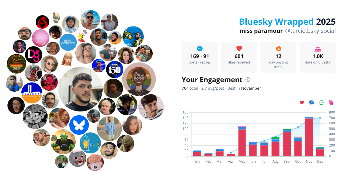 Your Bluesky Wrapped 2025 preview
