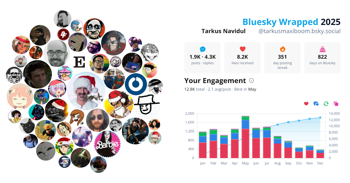 Your Bluesky Wrapped 2025 preview