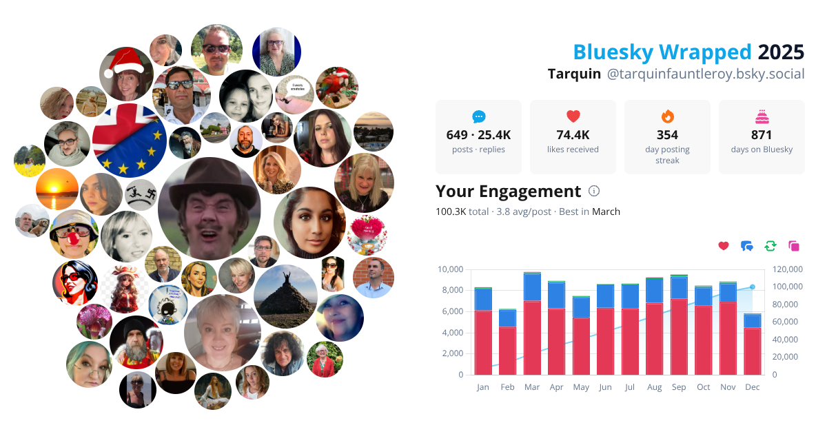 Your Bluesky Wrapped 2025 preview