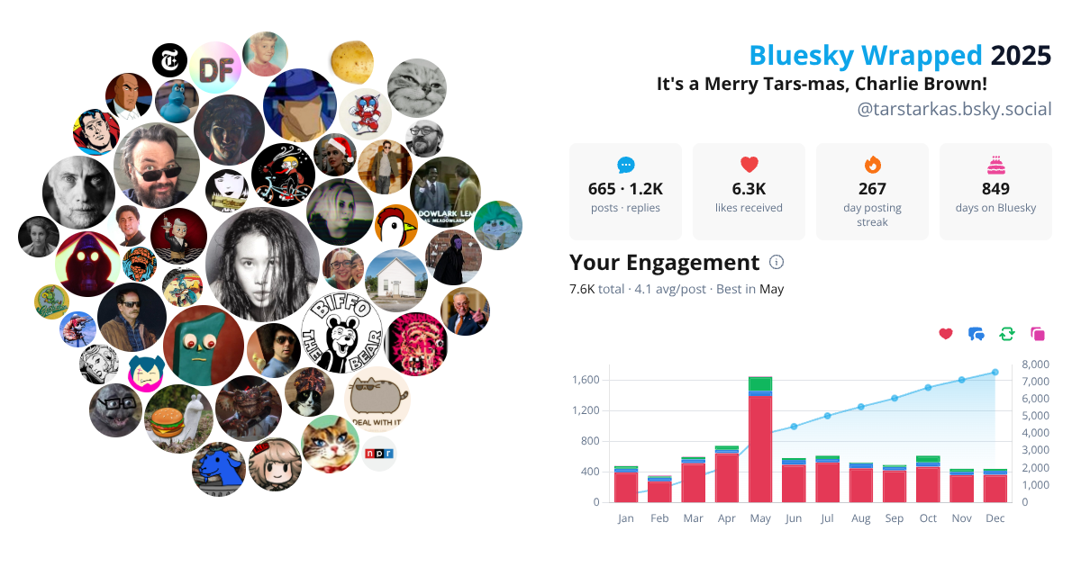 Your Bluesky Wrapped 2025 preview