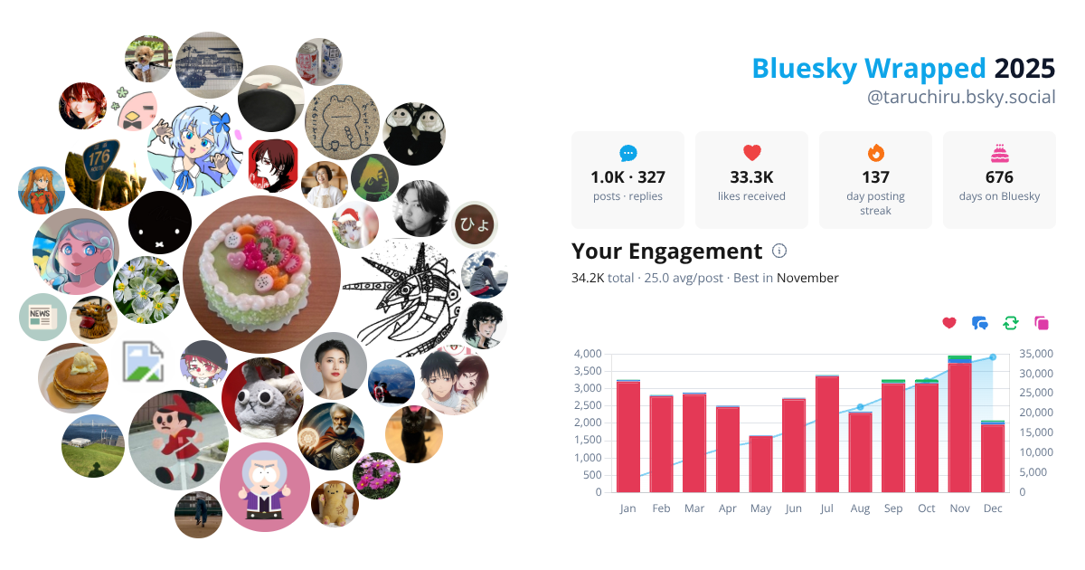 Your Bluesky Wrapped 2025 preview