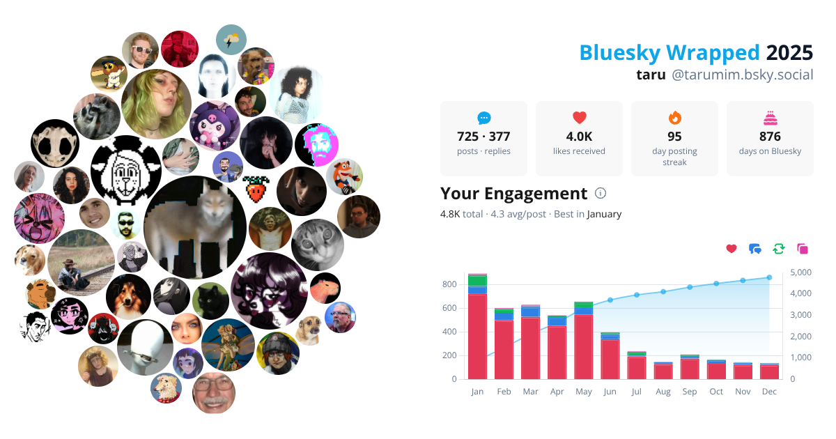 Your Bluesky Wrapped 2025 preview