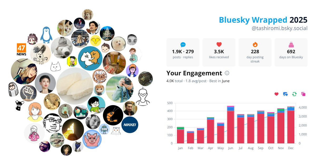 Your Bluesky Wrapped 2025 preview