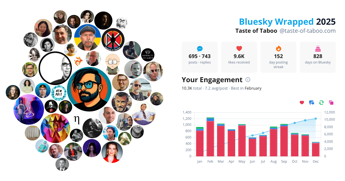 Your Bluesky Wrapped 2025 preview