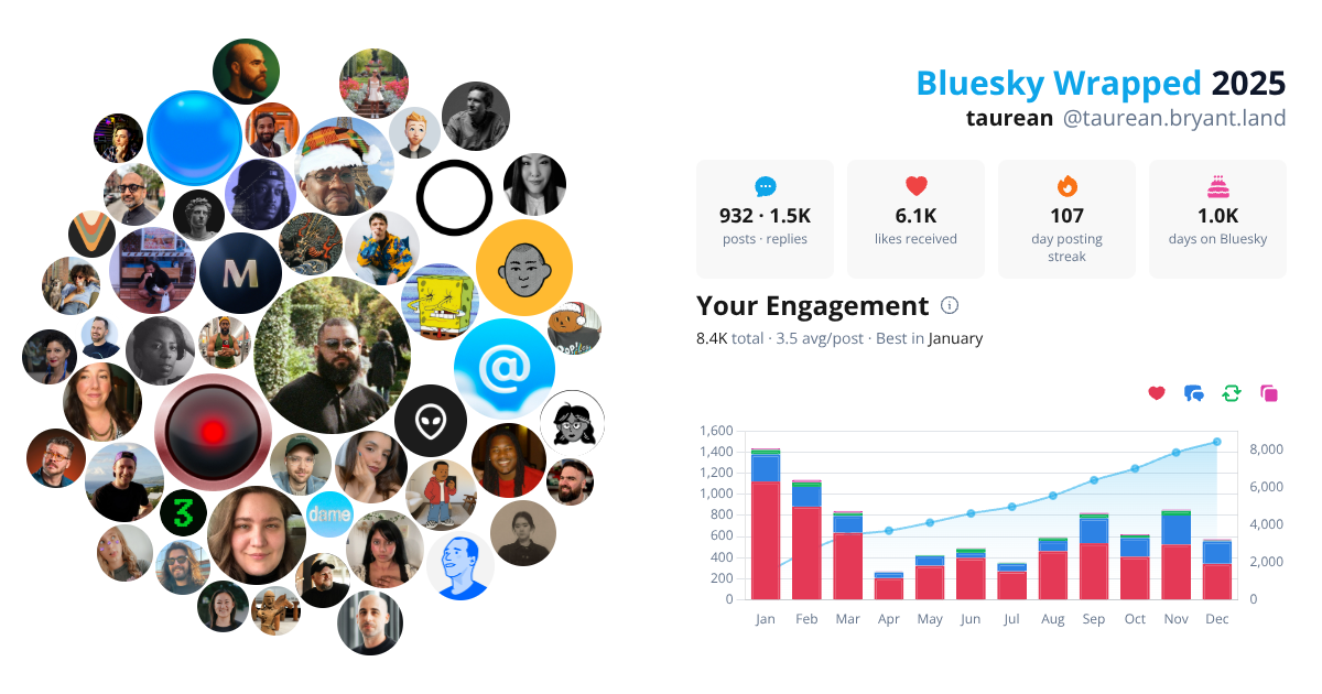 Your Bluesky Wrapped 2025 preview