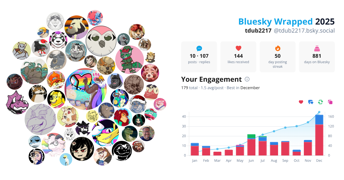 Your Bluesky Wrapped 2025 preview