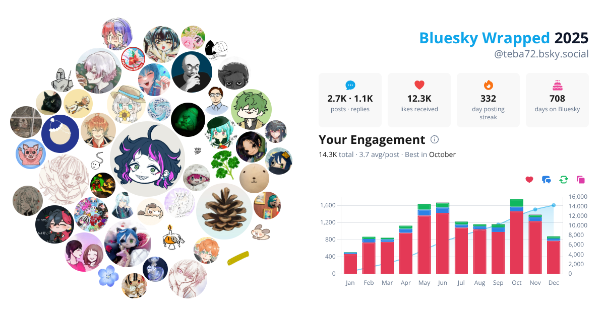 Your Bluesky Wrapped 2025 preview