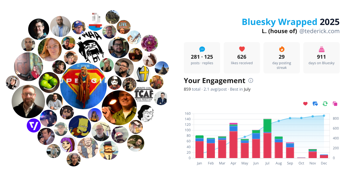 Your Bluesky Wrapped 2025 preview
