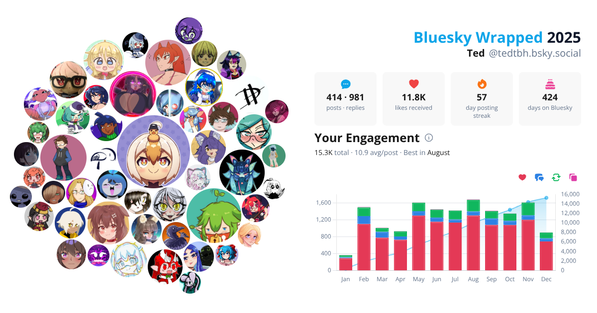 Your Bluesky Wrapped 2025 preview