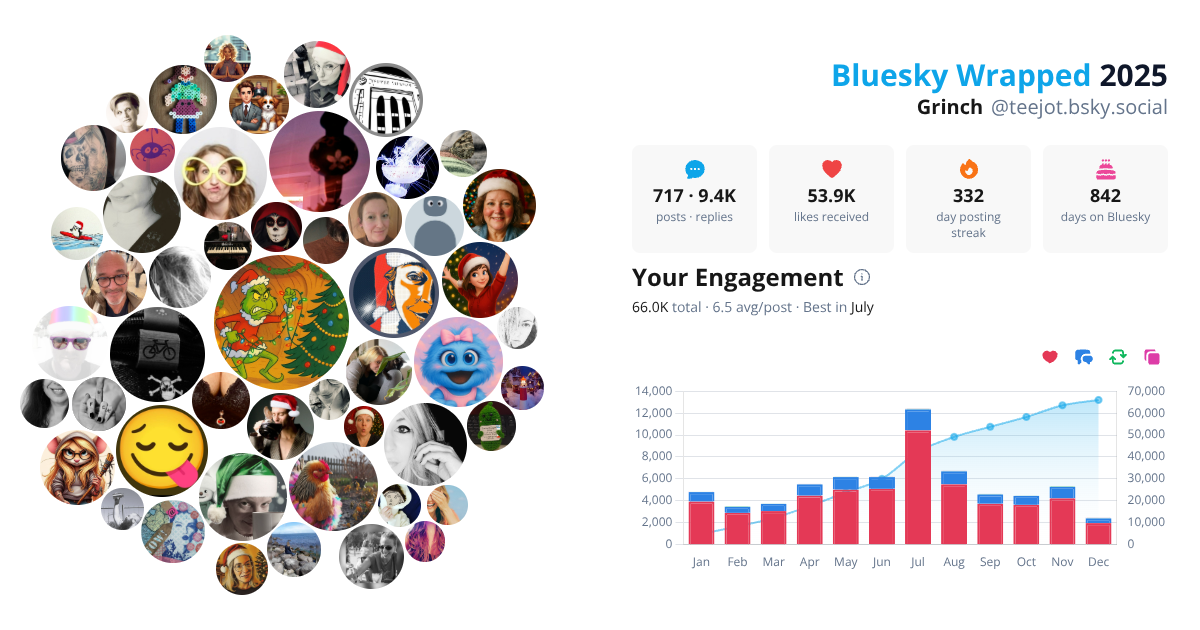 Your Bluesky Wrapped 2025 preview