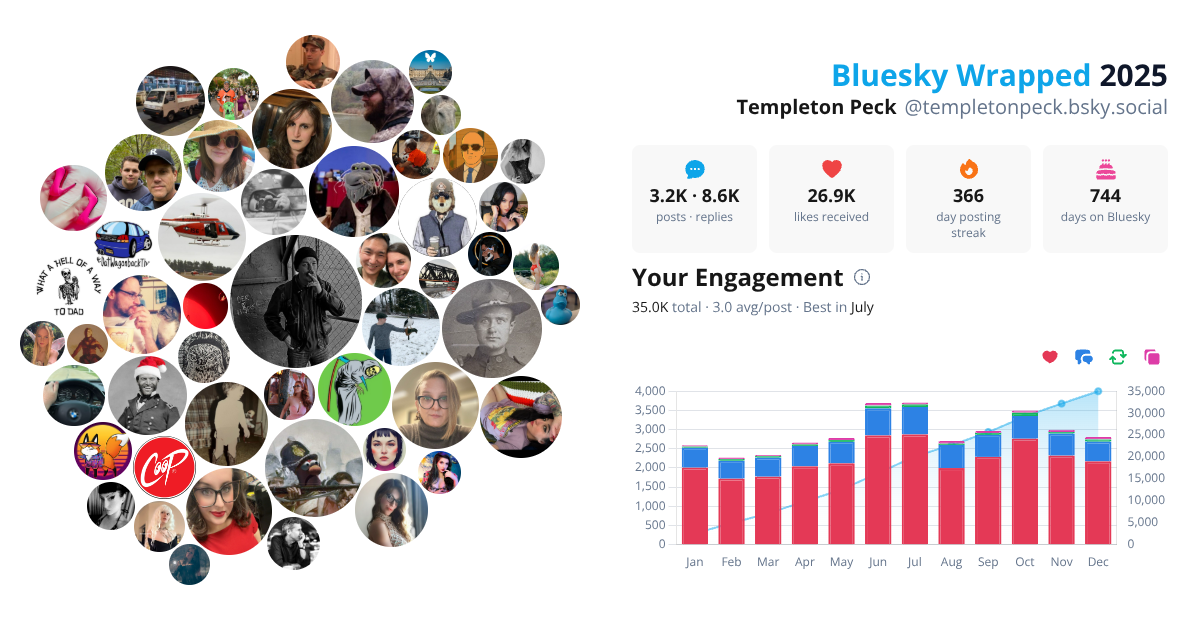 Your Bluesky Wrapped 2025 preview