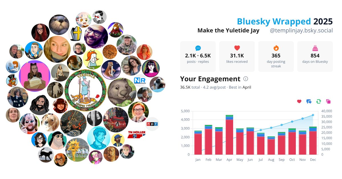 Your Bluesky Wrapped 2025 preview