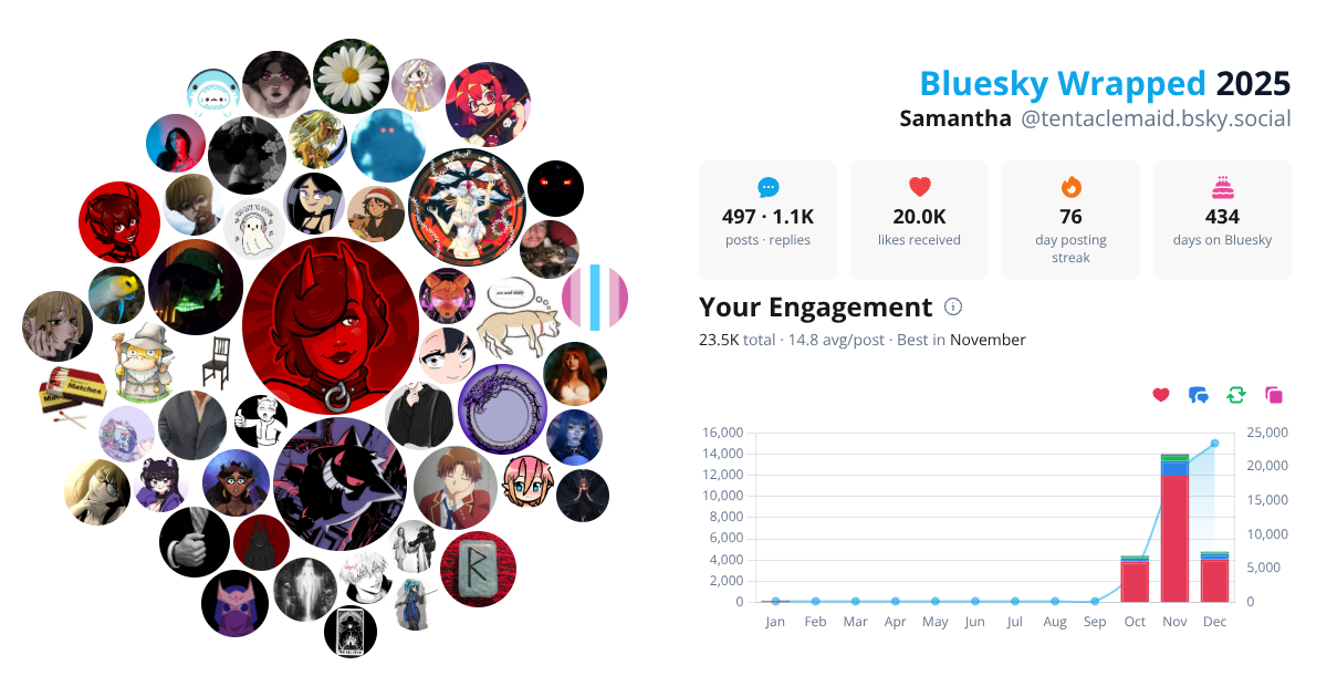 Your Bluesky Wrapped 2025 preview