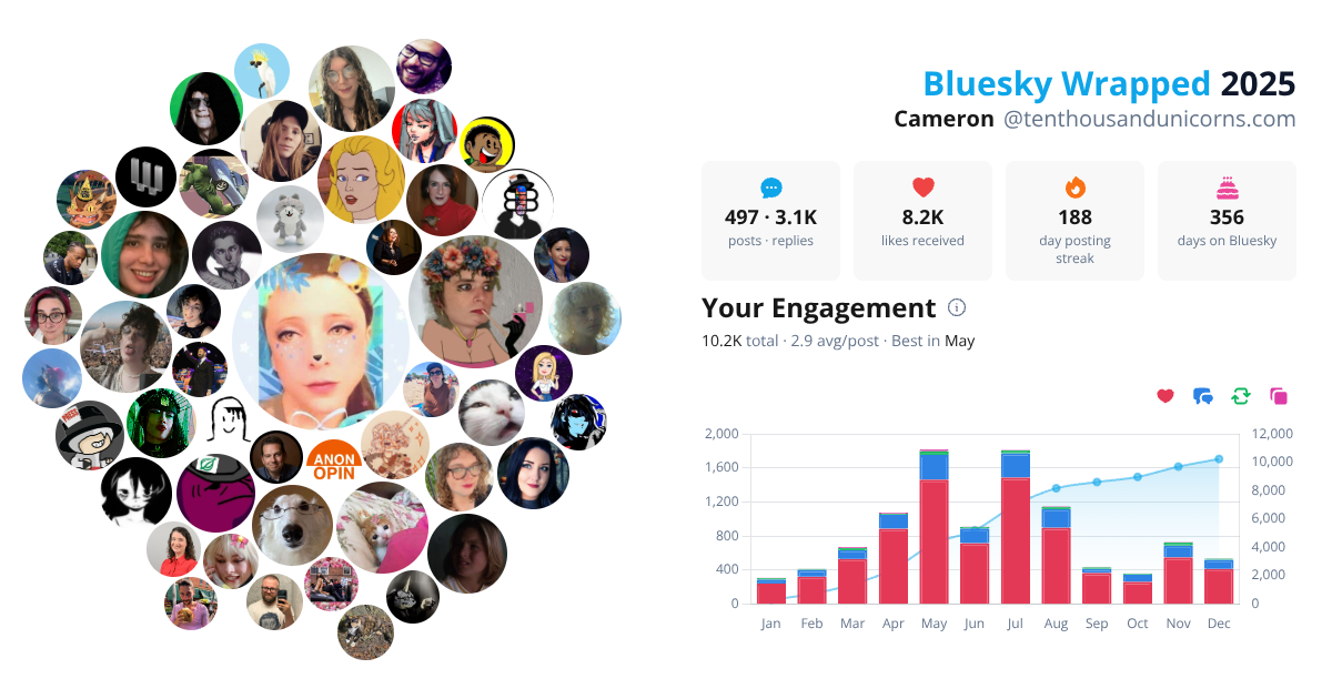 Your Bluesky Wrapped 2025 preview